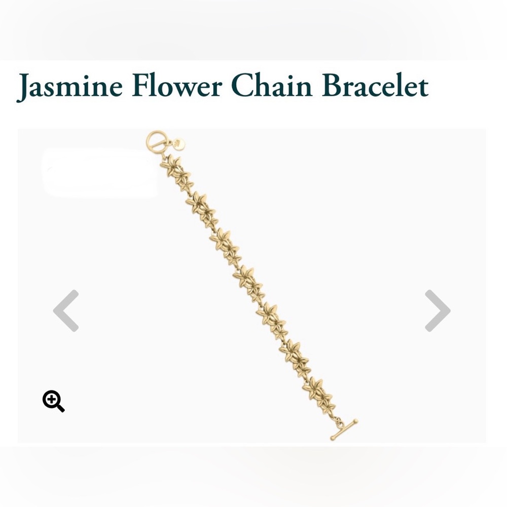 Mignon Faget Bronze Jasmine Flower Chain Bracelet